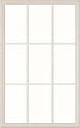 24" X 38" 9 Light Replacement Frame Set for 1/2" thick door glass (glass not included)