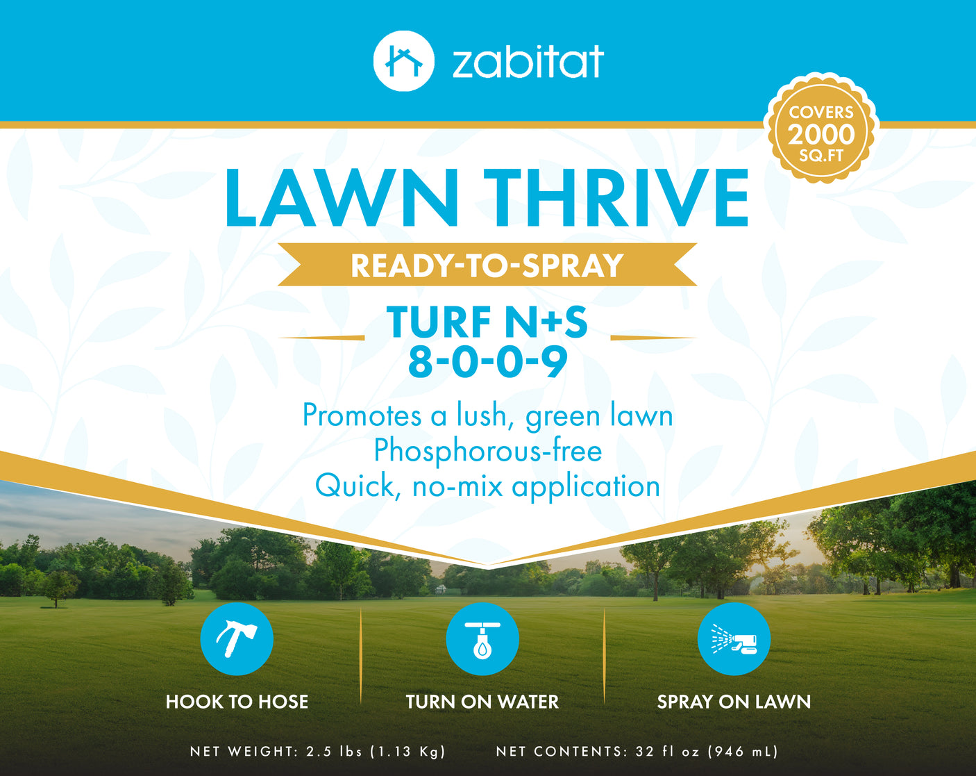 Zabitat Lawn Thrive Ready-to-Spray Liquid Lawn Fertilizer