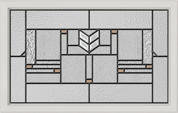Western Reflections Leighton Door Glass - 24" x 17.25" Craftsman Frame Kit
