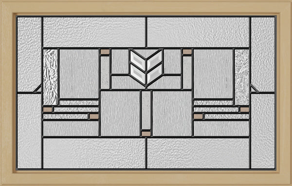 Western Reflections Leighton Door Glass - 24" x 17.25" Craftsman Frame Kit