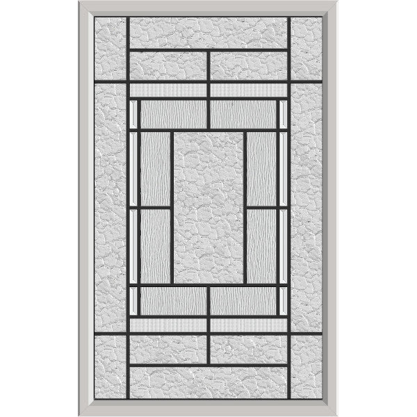 Western Reflections Pembrook Door Glass - 24" x 38" ZEEL Flat Frame Kit