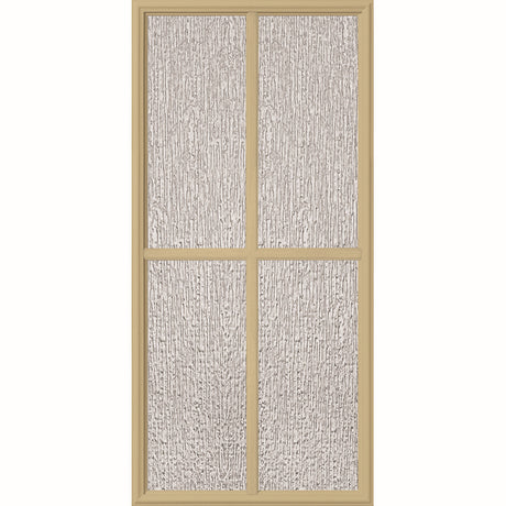 ODL Perspectives Low-E Door Glass - 4 Light - Rain - Simulated Divided Light - 24" x 50" Frame Kit