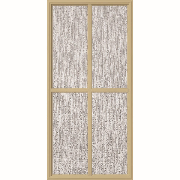 ODL Perspectives Low-E Door Glass - 4 Light - Rain - Simulated Divided Light - 24" x 50" Frame Kit