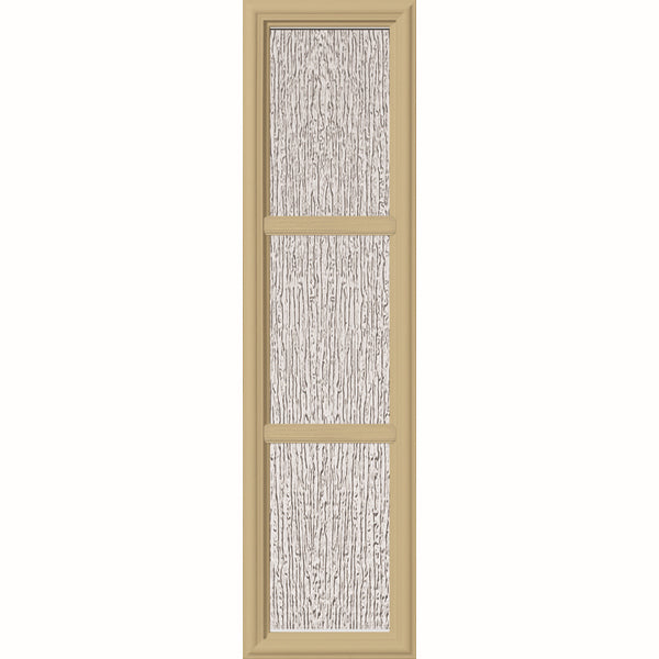 ODL Perspectives Low-E Door Glass - 3 Light - Rain - Simulated Divided Light - 10" x 38" Frame Kit
