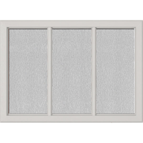 ODL Simulated Divided 3 Light Low-E Door Glass - Textured Streamed - 24" x 17.25" Craftsman Frame Kit