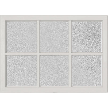 ODL Simulated Divided 6 Light Low-E Door Glass - Micro-Granite - 24" x 17.25" Craftsman Frame Kit