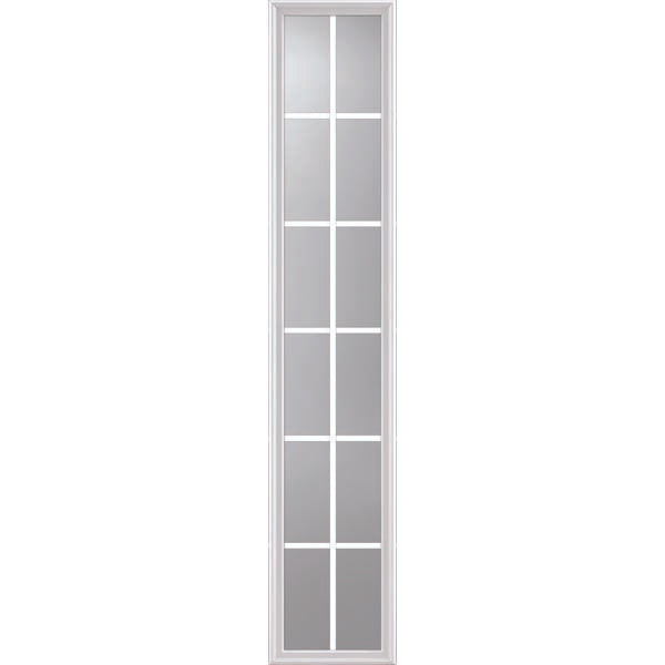 ODL Impact Resistant 12 Light - 5/8 Internal Grille Low-E Door Glass - 16" x 82" Frame Kit