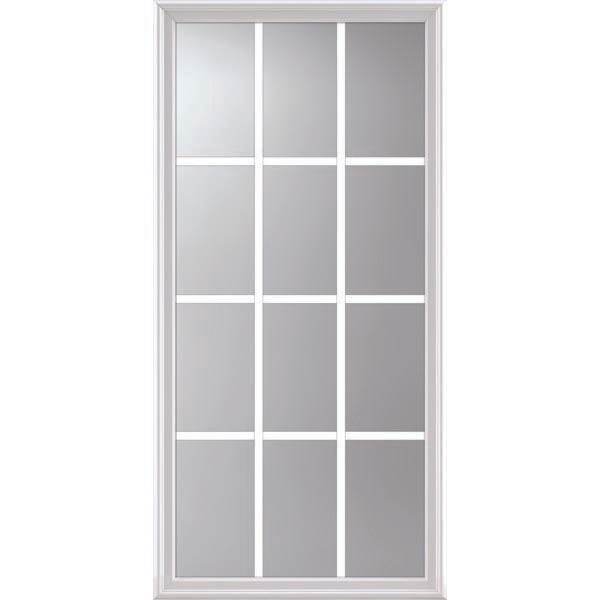 ODL Impact Resistant 12 Light - 5/8 Internal Grille - 24" x 50" Frame Kit