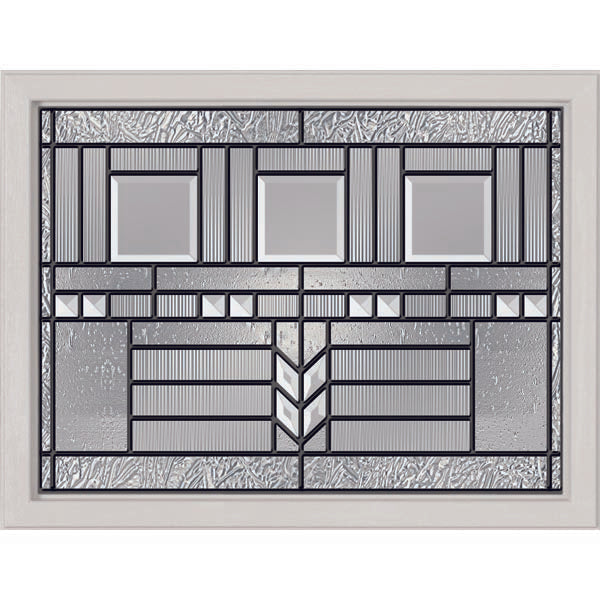 ODL Oak Park Door Glass - 23.313" x 17.938" Craftsman Frame Kit