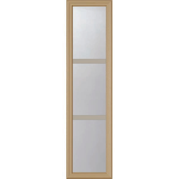 ODL Clear Low-E Door Glass - 3 Light - 5/8 Internal Grille - 10" x 38" Frame Kit