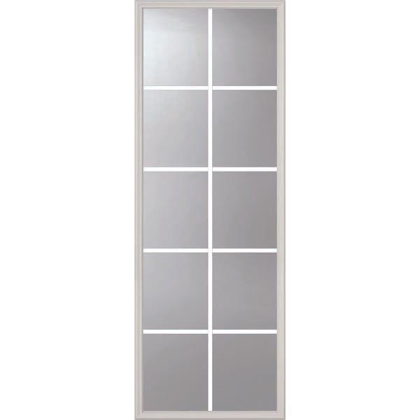 ODL Clear Door Glass - 10 Light - 5/8 Internal Grille - 24" x 66" Frame Kit
