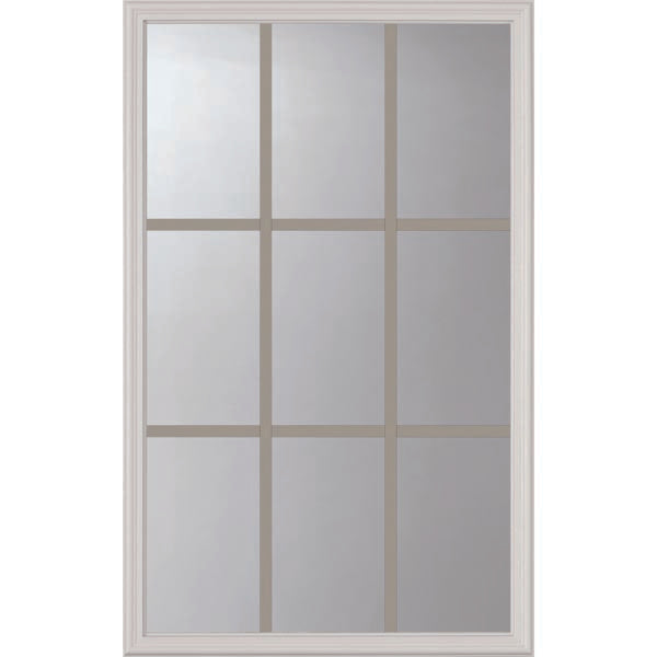 ODL Clear Low-E Door Glass - 9 Light - 5/8 Internal Grille - 24" x 38" Frame Kit