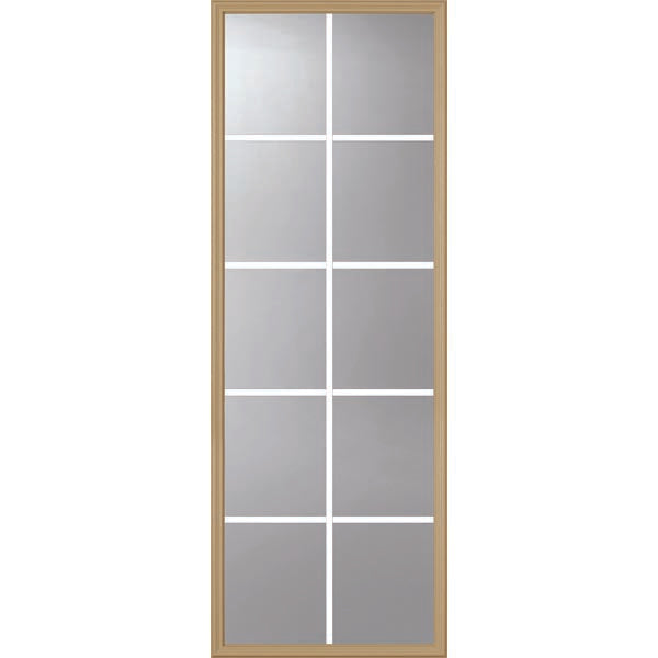 ODL Clear Door Glass - 10 Light - 5/8 Internal Grille - 24" x 66" Frame Kit