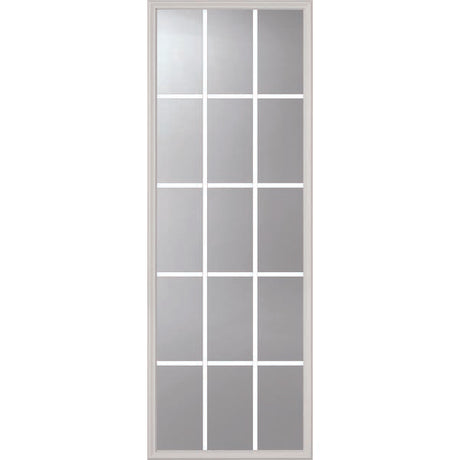 ODL Clear Door Glass - 15 Light - 5/8 Internal Grille - 24" x 66" Frame Kit