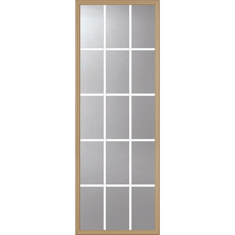 ODL Clear Door Glass - 15 Light - 5/8 Internal Grille - 24" x 66" Frame Kit