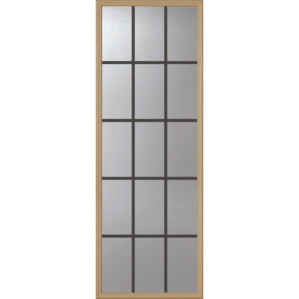 ODL Clear Door Glass - 15 Light - 5/8 Internal Grille - 24" x 66" Frame Kit