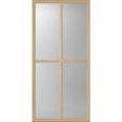 ODL Clear Low-E Door Glass - 4 Light - 7/8 Simulated Divided Light - 24" x 50" Frame Kit