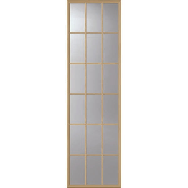 ODL Clear Low-E Door Glass - 18 Light External Grille - 24" x 82" Frame Kit