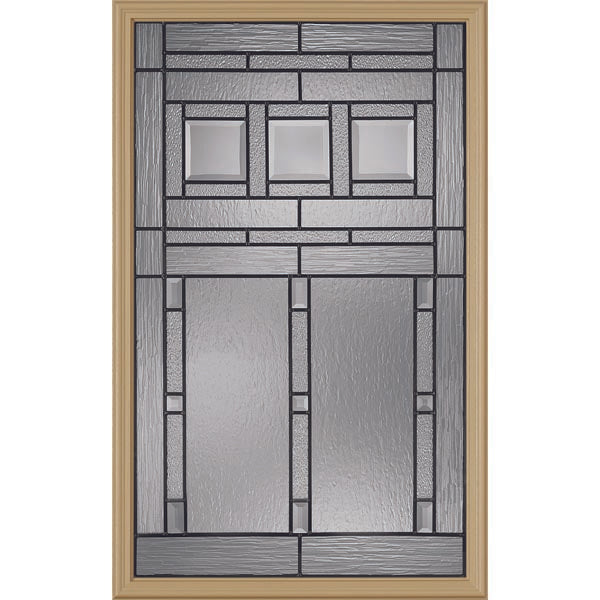 Western Reflections Vintage Craftsman Door Glass - 24" x 38" Frame Kit