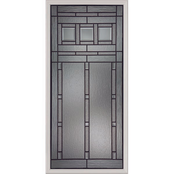 Western Reflections Vintage Craftsman Door Glass - 24" x 50" Frame Kit