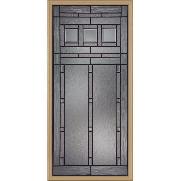 Western Reflections Vintage Craftsman Door Glass - 24" x 50" Frame Kit