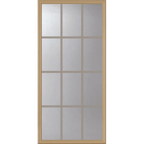 ODL Clear Low-E Door Glass - 12 Light - 5/8 Internal Grille - 24" x 50" Frame Kit