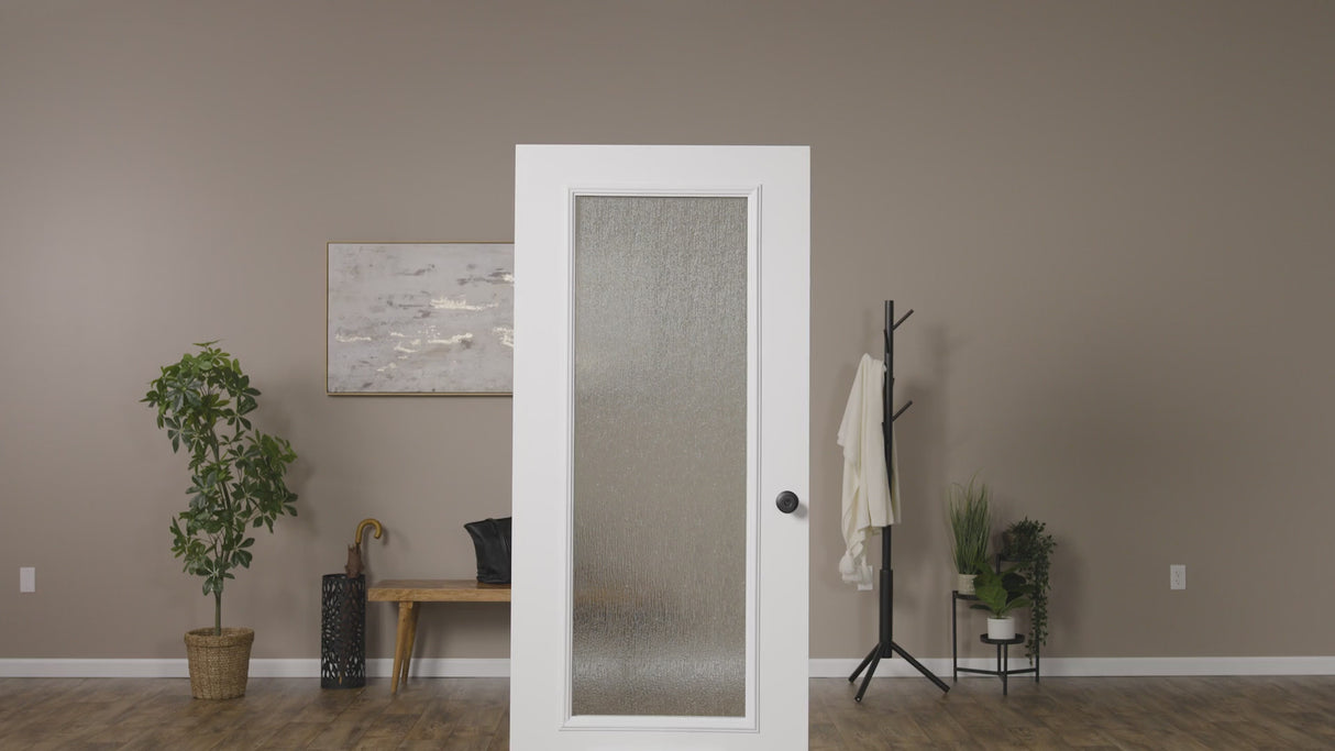 ODL Venting Low-E Door Glass - 12 Light Internal Grille - Textured Rain - 22" x 38" Frame Kit
