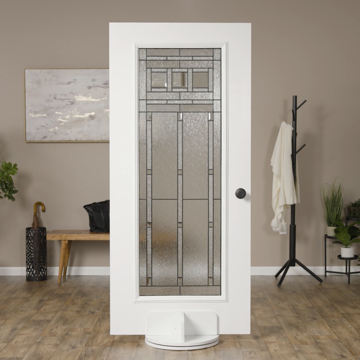 Western Reflections Vintage Craftsman Door Glass - 27" x 17.25"