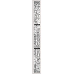 ODL Impact Resistant 3 Light Mistify - 7/8" Black Internal Grille Low-E Door Glass - 10" x 82" Frame Kit