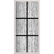 ODL Impact Resistant 6 Light Mistify - 7/8" Black Internal Grille Low-E Door Glass - 24" x 50" Frame Kit
