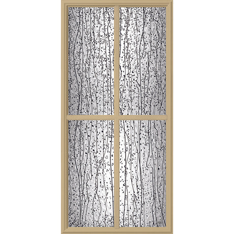 ODL Mistify Low-E Door Glass - 4 Light - Simulated Divided Light - 24" x 50" Frame Kit