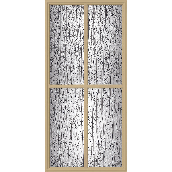 ODL Mistify Low-E Door Glass - 4 Light - Simulated Divided Light - 24" x 50" Frame Kit