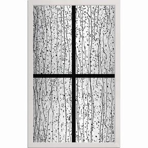 ODL Impact Resistant 4 Light Mistify - 7/8" Black Internal Grille Low-E Door Glass - 24" x 38" Frame Kit
