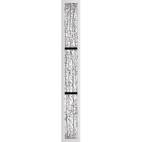 ODL Impact Resistant 3 Light Mistify - 7/8" Black Internal Grille Low-E Door Glass - 9" x 66" Frame Kit