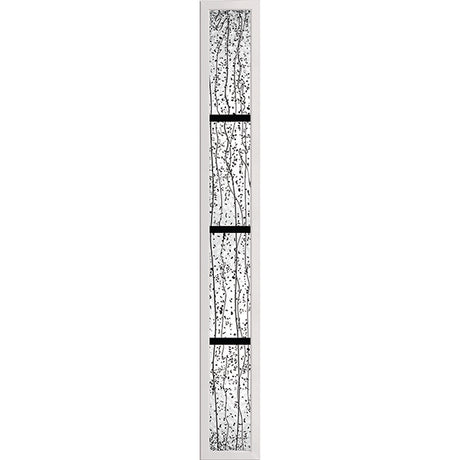 ODL Impact Resistant 4 Light Mistify - 7/8" Black Internal Grille Low-E Door Glass - 9" x 66" Frame Kit