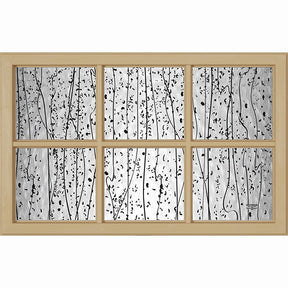 ODL Mistify Low-E Door Glass - 6 Light - Simulated Divided Light - 27" x 17.25" Craftsman Frame Kit