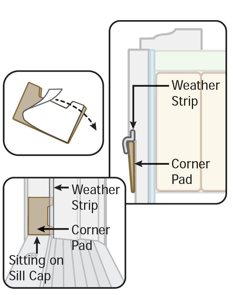 Corner Seal 4 Pack - Bronze