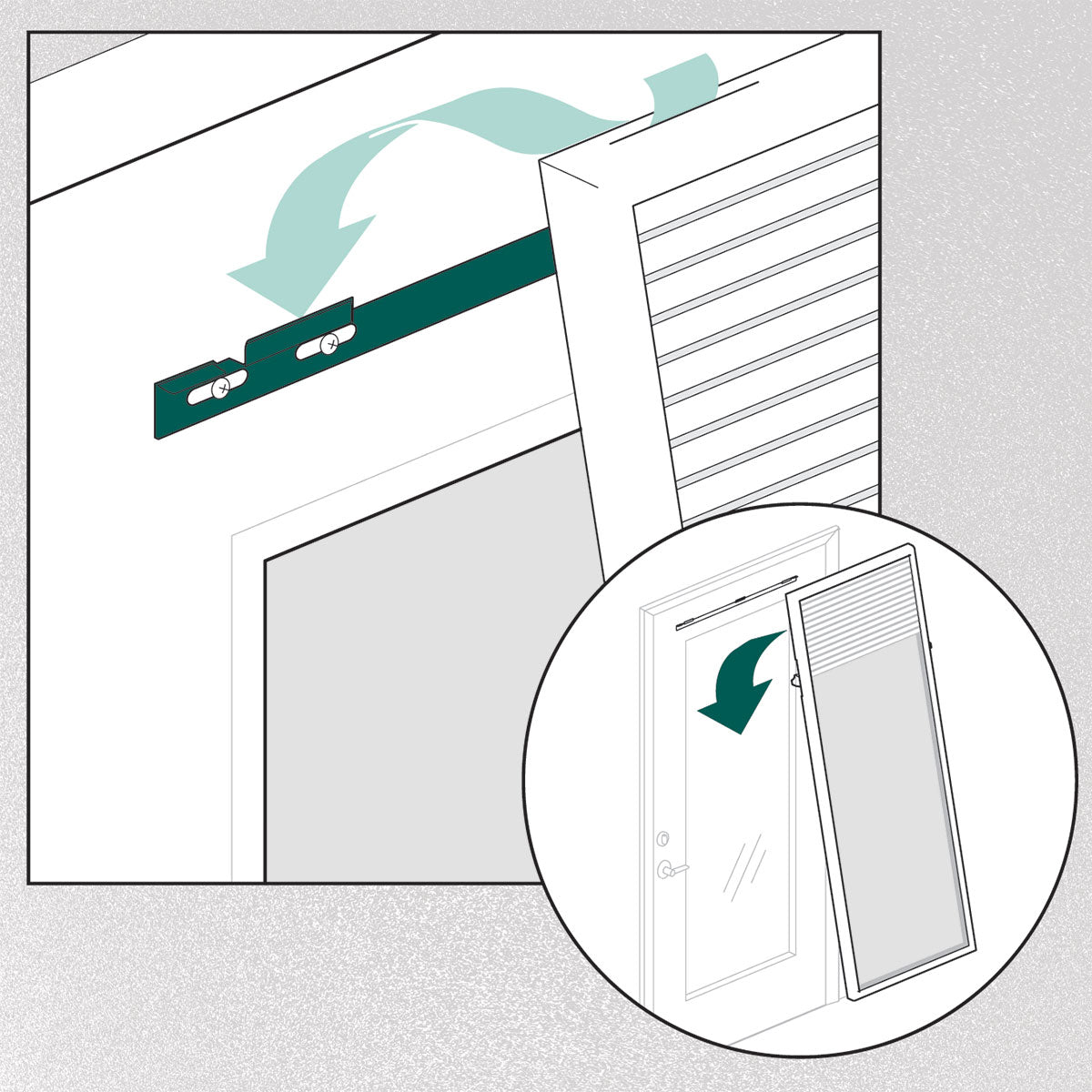 ODL Add On Blinds for Flush Frame Doors - 25" x 66"