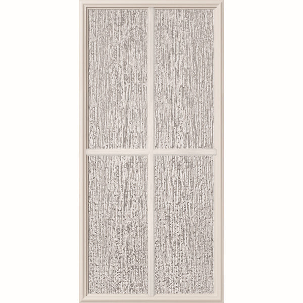 ODL Perspectives Low-E Door Glass - 4 Light - Rain - Simulated Divided Light - 24" x 50" Frame Kit