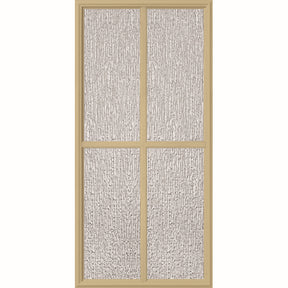 ODL Perspectives Low-E Door Glass - 4 Light - Rain - Simulated Divided Light - 24" x 50" Frame Kit