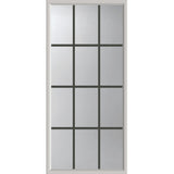 ODL Clear Door Glass - 12 Light - 5/8 Internal Grille - 24" x 50" ZEEL Flat Frame Kit