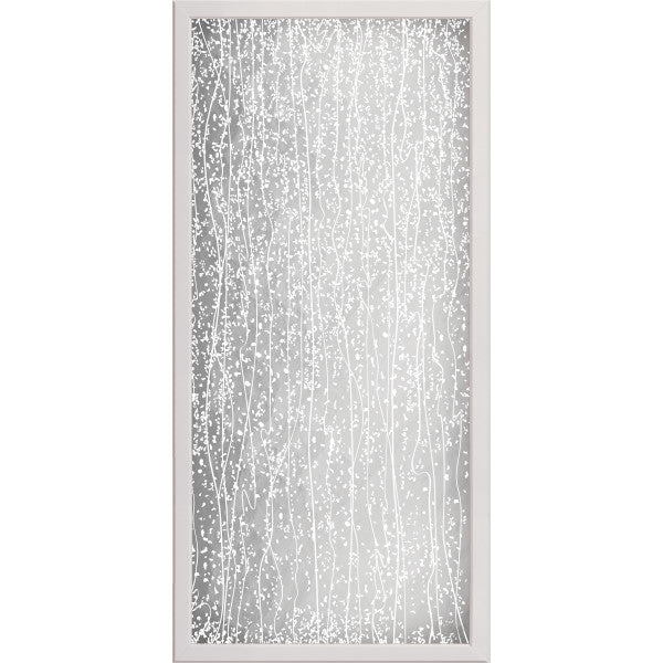 ODL Impact Resistant Mistify White Low-E Door Glass - 24" x 50" Frame Kit