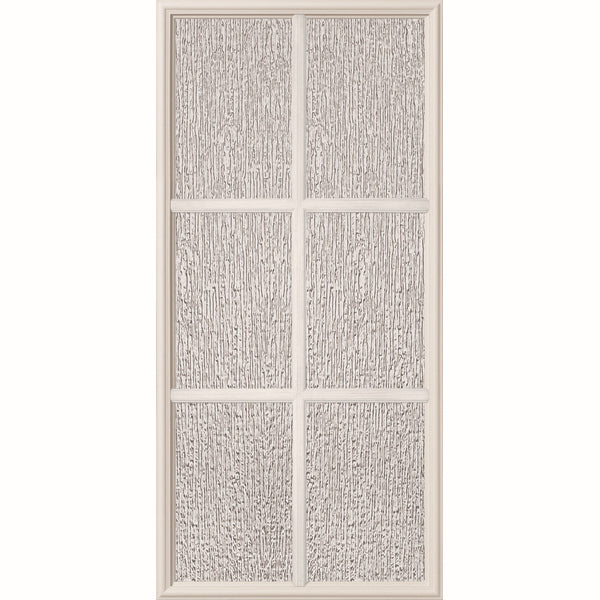 ODL Perspectives Low-E Door Glass - 6 Light - Rain - Simulated Divided Light - 24" x 50" Frame Kit