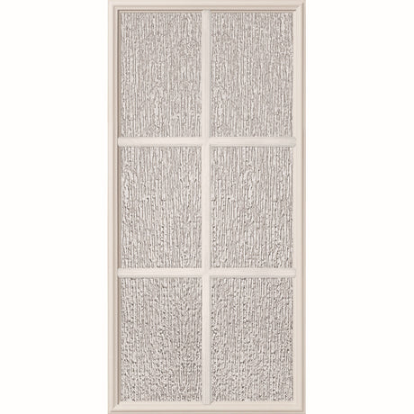 ODL Perspectives Low-E Door Glass - 6 Light - Rain - Simulated Divided Light - 24" x 50" Frame Kit