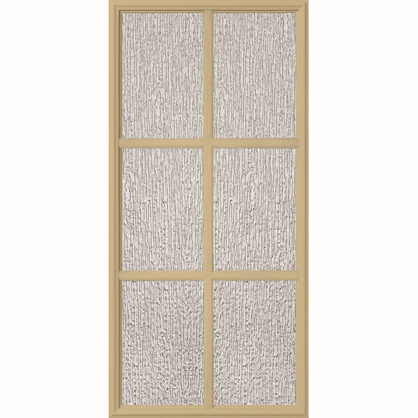 ODL Perspectives Low-E Door Glass - 6 Light - Rain - Simulated Divided Light - 24" x 50" Frame Kit