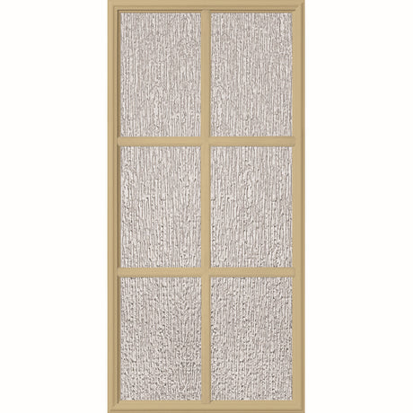 ODL Perspectives Low-E Door Glass - 6 Light - Rain - Simulated Divided Light - 24" x 50" Frame Kit