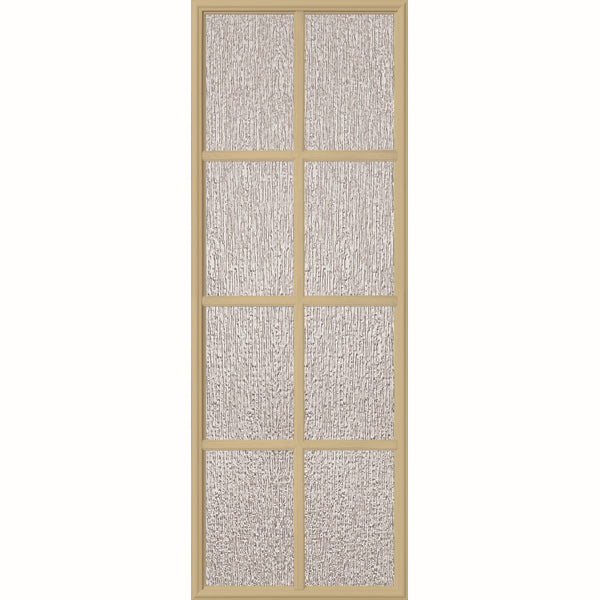 ODL Perspectives Low-E Door Glass - 8 Light - Rain - Simulated Divided Light - 24" x 66" Frame Kit