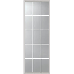 ODL Clear Door Glass - 15 Light - 5/8 Internal Grille - 24" x 66" ZEEL Flat Frame Kit