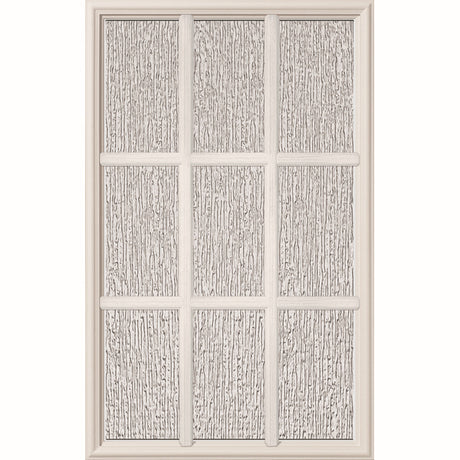 ODL Perspectives Low-E Door Glass - 9 Light - Rain - Simulated Divided Light - 24" x 38" Frame Kit