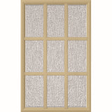 ODL Perspectives Low-E Door Glass - 9 Light - Rain - Simulated Divided Light - 24" x 38" Frame Kit